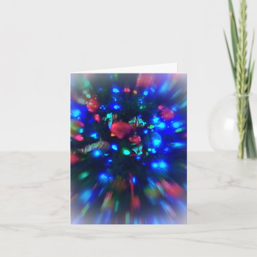 小さいクリスマスカード、青はOrnimentsをつけます シーズンカード (正面)