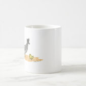 小さいクロライチョウの雌およびひよこ コーヒーマグカップ (中央)