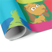 小さいグラインチカラフルャーブロックパターン ラッピングペーパー (ロールコーナー)