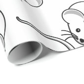 小さいグラフィックネズミ ラッピングペーパー (ロールコーナー)