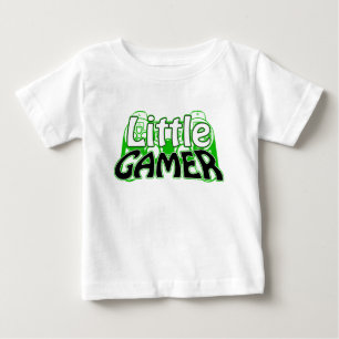 小さいゲーマーのおもしろいなビデオゲームのワイシャツのデザイン ベビーTシャツ