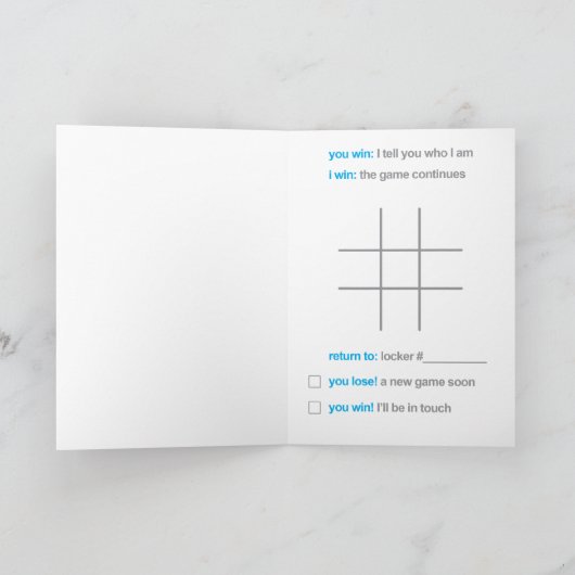 小さいゲーム(xo) カード (内部)