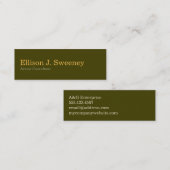 小さいコケの灰色の専門の太字デザイン スキニー名刺 (正面/裏面)