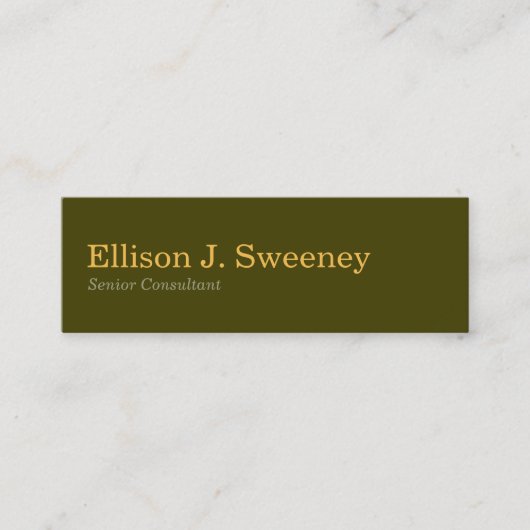 小さいコケの灰色の専門の太字デザイン スキニー名刺 (正面)