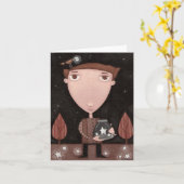 小さいコレクション-メッセージカード カード (黄色い花)