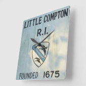 小さいコンプトン、RI -1675 スクエア壁時計 (傾斜)