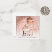 小さいサイズ |フォトス賛美クリプト名の年の休日 ノートカード (正面/裏面インサイチュ)