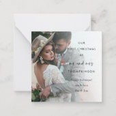 小さいサイズ |初めてのクリスマスミセス・フォト ノートカード (正面)