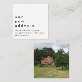 小さいサイズ |新しいシンプルアドレスを移動する写真 ノートカード
