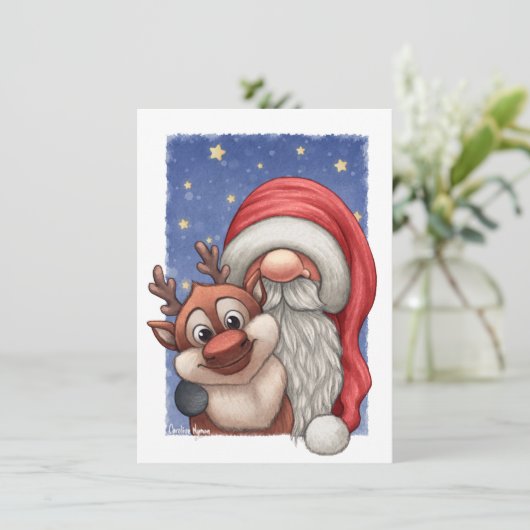 小さいサンタおよび彼の小さいトナカイ シーズンカード (スタンド正面)
