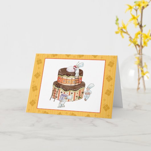 小さいシェフのバースデー・カード カード (黄色い花)