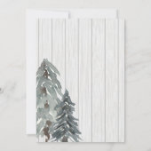 小さいシカはほとんどここにベビーシャワーいます 招待状 (裏面)