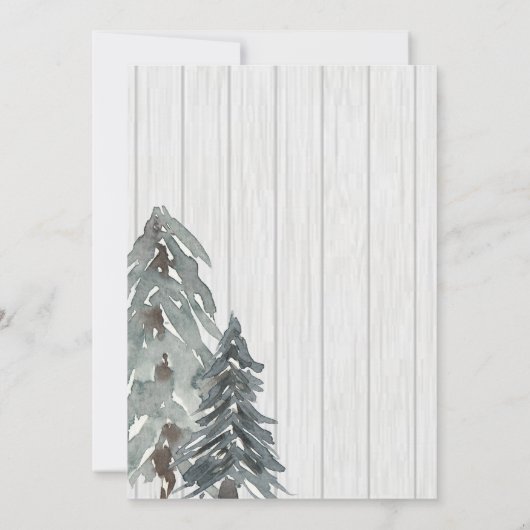 小さいシカはほとんどここにベビーシャワーいます 招待状 (裏面)