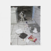 小さいシベリアンハスキーのカスタムなフリースブランケット フリースブランケット (正面)