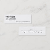 小さいシンプルなDWILカード- スキニー名刺 (正面/裏面)