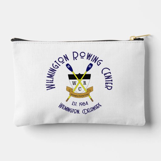 小さいジップパウチホワイト アクセサリーポーチ (裏面)