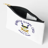 小さいジップパウチホワイト アクセサリーポーチ (見開き)