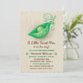 小さいスイートピーは方法ベビーシャワーにあります 招待状 (スタンド正面)