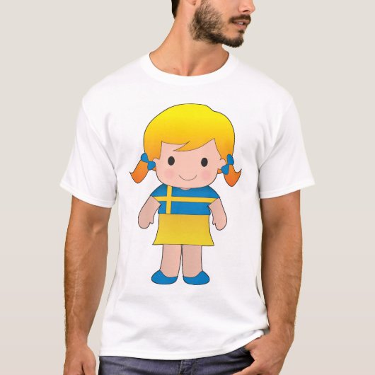 小さいスウェーデンの女の子 Tシャツ (正面)