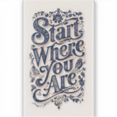 小さいステッカーの場所を開始 シール (正面)