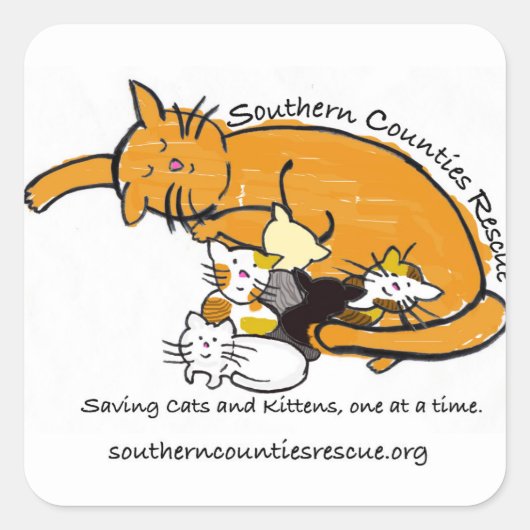 小さいステッカー スクエアシール (正面)