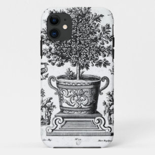 小さいステージ(engravの壷の装飾用の木 iPhone 11 ケース