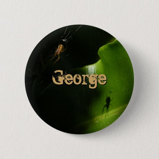 小さいスパイダー名ボタン 缶バッジ (正面)