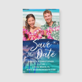 小さいセーブザデートマグネット安く|のビーチ結婚式