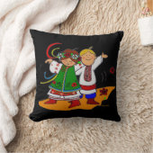 小さいダンサーのウクライナの民芸 クッション (ブランケット)