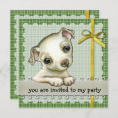 小さいチワワの招待 招待状 (正面/裏面)