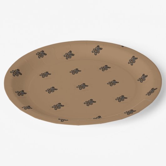 小さいテディー・ベア ペーパープレート (アングル)