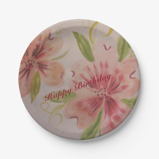 小さいデザイナーの紙プレート(Pinks) ペーパープレート (正面)