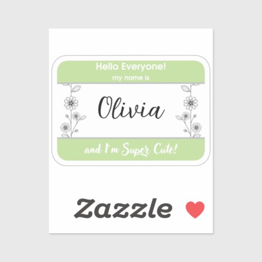 小さいトット名ラベル名生まれたばかりの前タグのアナウンス シール (シート)