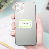 小さいトット名ラベル名生まれたばかりの前タグのアナウンス シール (スマートフォン)