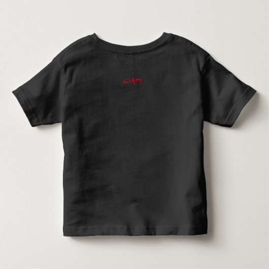 小さいトラブルメーカーおもしろいの幼児Tシャツ トドラーTシャツ (裏面)