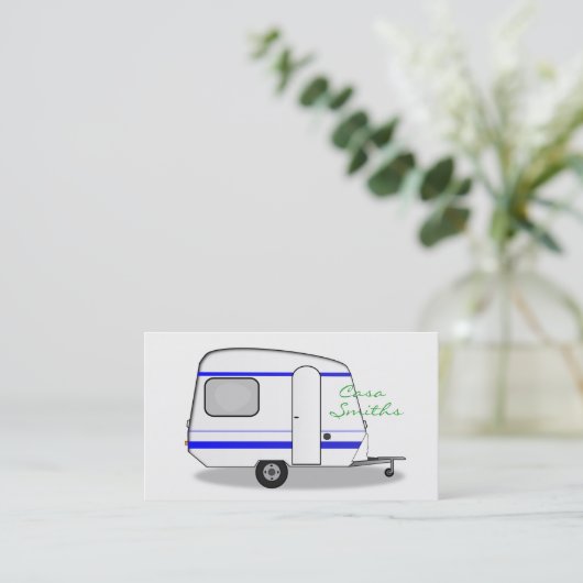 小さいトレーラーのジプシーのキャラバンThunder_Cove色 名刺 (スタンド正面)