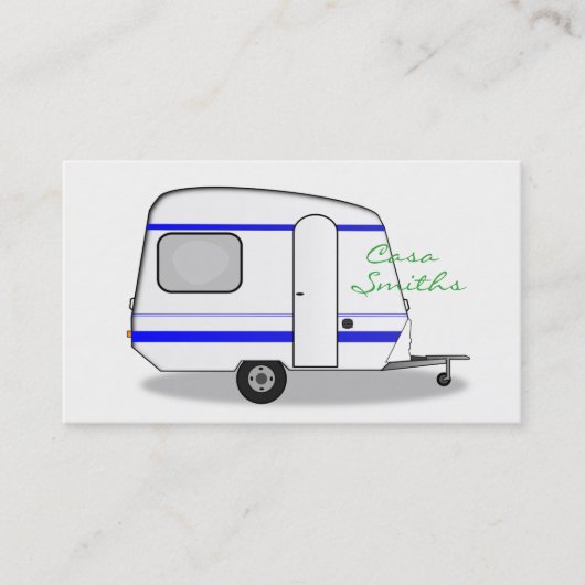 小さいトレーラーのジプシーのキャラバンThunder_Cove色 名刺 (正面)