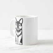 小さいトーテム-オオカミ-マグ コーヒーマグカップ (正面左)