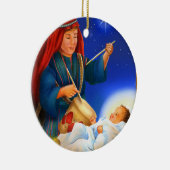 小さいドラマーの男の子のオーナメント セラミックオーナメント (右)