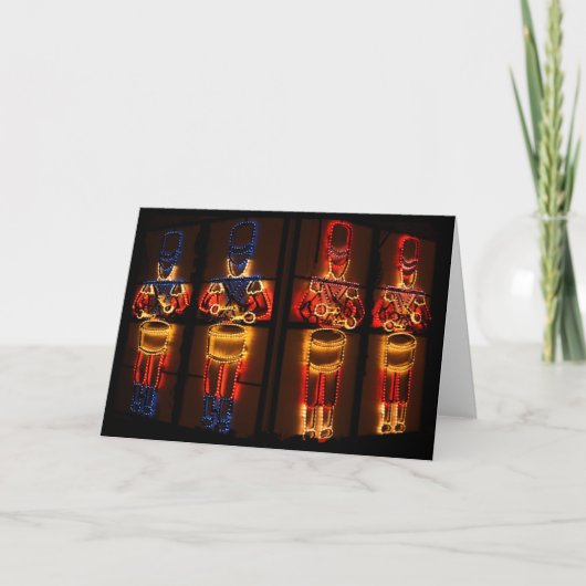 小さいドラマーの男の子のクリスマスカード シーズンカード (正面)