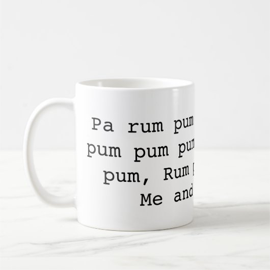 小さいドラマーの男の子 コーヒーマグカップ (左)