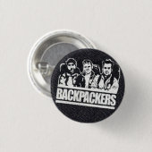 小さいハイカーのロゴボタン 缶バッジ (正面&裏面)