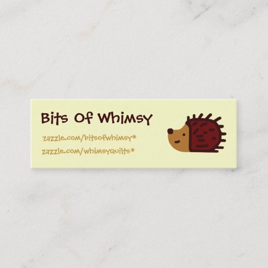 小さいハリネズミ! スキニー名刺 (正面)