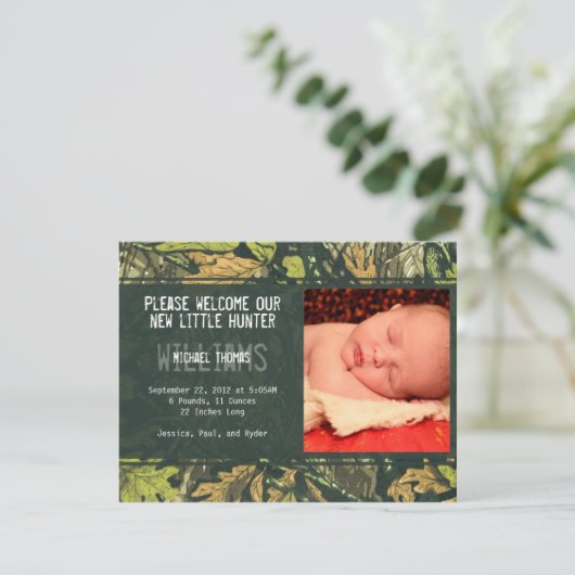 小さいハンター|の誕生の発表 案内状 (スタンド正面)