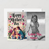 *~*小さいハートお洒落母の日の写真AP72 シーズンポストカード (正面/裏面)