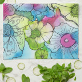 小さいハートの台所タオル キッチンタオル (折り畳み)