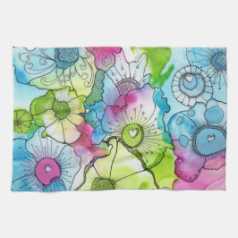 小さいハートの台所タオル キッチンタオル