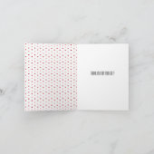 小さいハートは感謝していしています サンキューカード (内部)