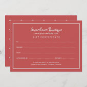 小さいハートギフト券 (正面/裏面)