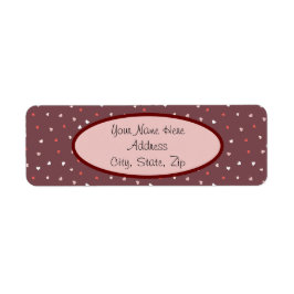 小さいハートパターン差出人住所 ラベル